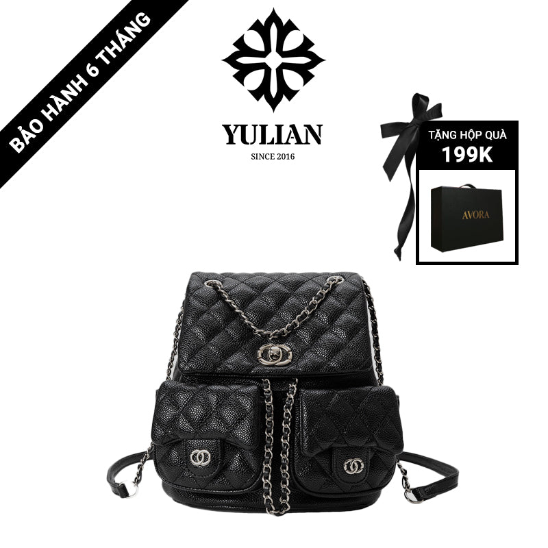 EP15-08 - Parisian Quilted Backpack - Balo Quả Trám Phố Thị