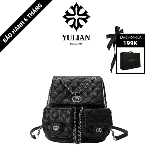 EP15-08 - Parisian Quilted Backpack - Balo Quả Trám Phố Thị