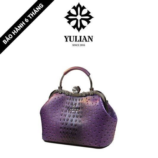 EP3-03 - Amethyst Jewel Doctor Bag - Túi Cốp Khung Bấm Đính Đá